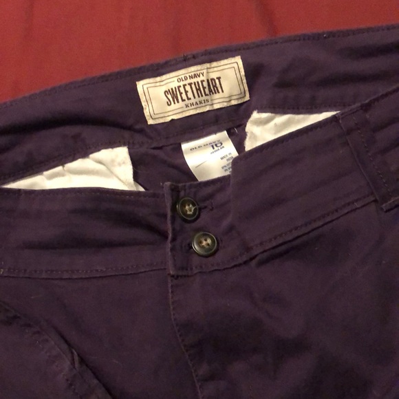 Eggplant old navy Sweetheart Khakis size 16 - Picture 2 of 4